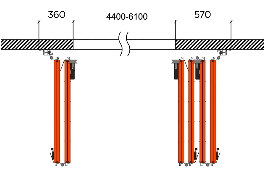 Схема открывания 2 + 4.